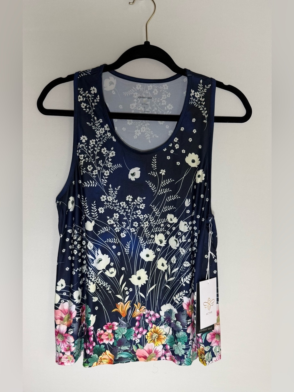 Johnny Was Bee Active Racerback Swing Tank • NWT • women’s small